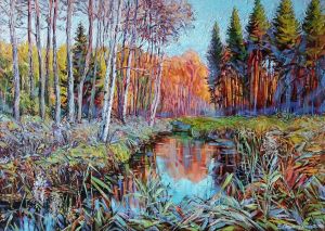 Painting, Impressionism - Osen-v-lesu