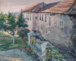 Painting, Landscape - Afon-Kareya-Staryy-dvor