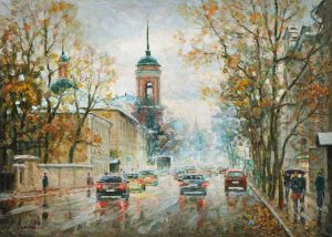 Painting, Impressionism - Blurs paint rain