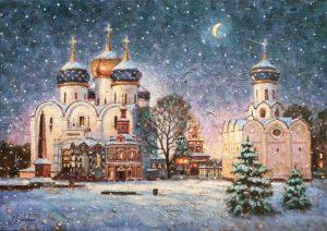 Painting, Landscape - Visiting a Christmas tale