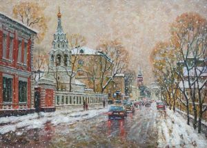 Painting, City landscape - Moscow sketches
