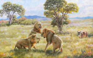Painting, Animalistics - African passions