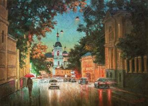 Painting, City landscape - The comfort of ancient streets