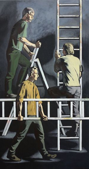 Painting, Realism - Ladders