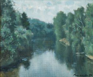 Painting, Realism - Silent river