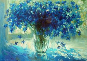 Painting, Still life - Blue morning