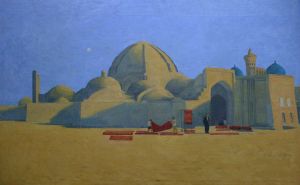 Painting, Realism -  Evening in Bukhara