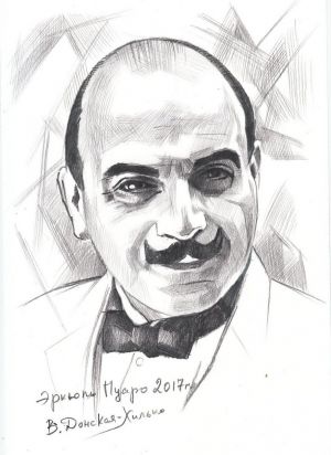 Graphics, Pencil - Hercule Poirot.