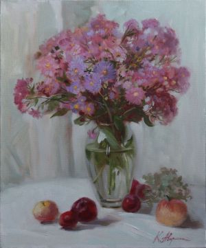 Painting, Still life - Bouquet in a vase