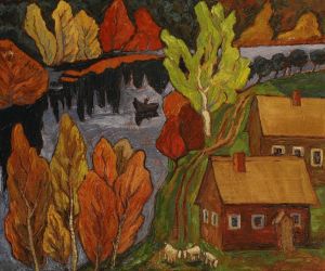 Painting, Landscape - Golden Autumn