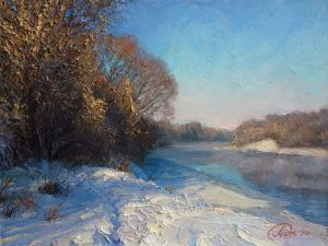 Painting, Landscape - Frosty and Sunny