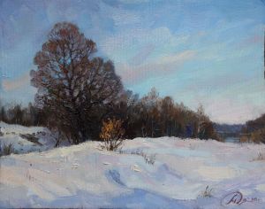 Painting, Landscape - Winter in its season