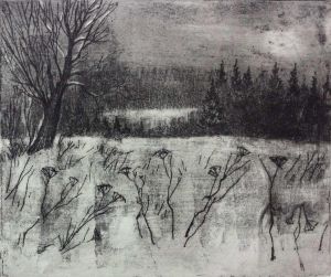 Graphics, Etching - On the hill