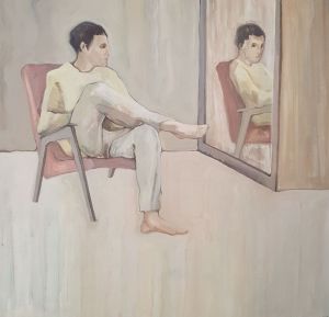 Painting, Portrait - looking at myself