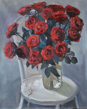 Painting, Still life -  roses
