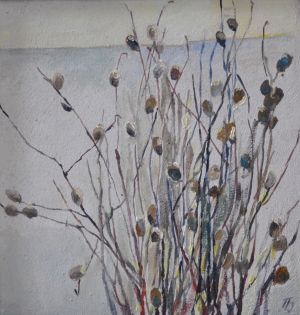 Painting, Still life -  willow