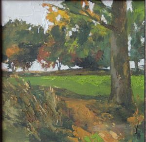 Painting, Landscape - autumn oak