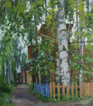 Painting, Landscape - Old birch.