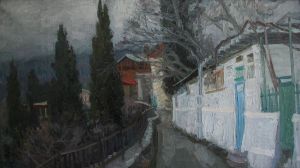 Painting, Landscape - Gurzuf. Chekhov&#039;s street.