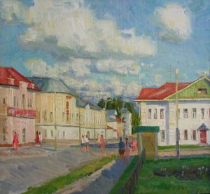 Painting, City landscape -  In The Great Ustiug.