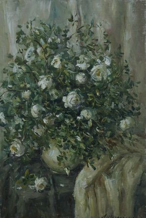 Painting, Still life - wild rose