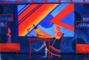 Painting, Constructivism - The moment you wait for thought