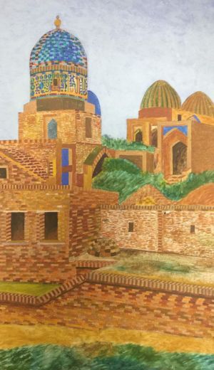 Painting, Realism - Ensemble Shah-i Zinda (Samarkand)