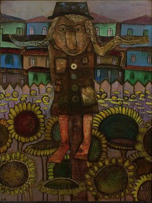 Painting, Primitivism - Scarecrow