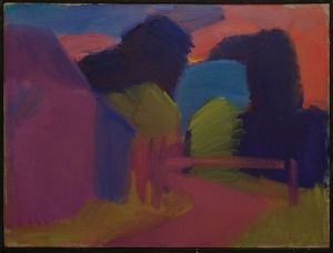 Painting, Abstractionism - Twilight in may