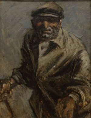 Painting, Realism - Portrait of an old man