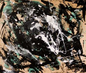 Painting, Abstractionism - Full moon night