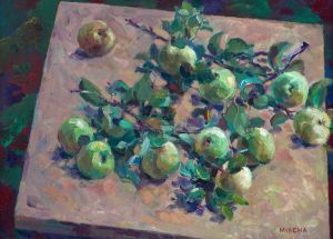 Painting, Still life - Apple spas-1.