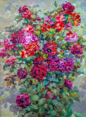 Painting, Still life - Roses of love