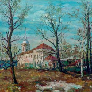 Painting, Landscape - Easter week-the city of Tsivilsk