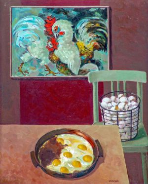 Painting, Oil - The year of the rooster