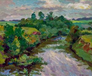Painting, Landscape - River. (Cheboksary district).