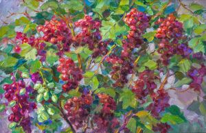 Painting, Still life - When the grapes dance