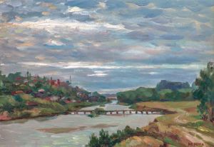 Painting, Landscape - The River Sura