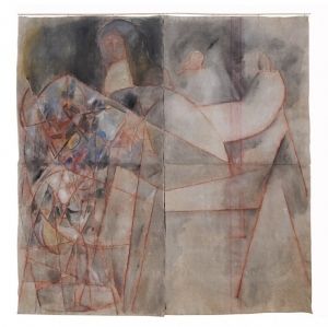 Painting, Abstractionism - Shroud-of-Christ