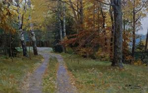 Painting, Landscape - autumn