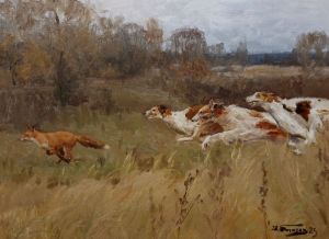 Painting, Realism - Hunting