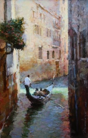 Painting, City landscape - Veneciya-kanal