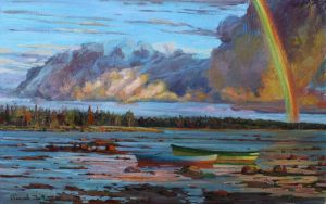 Painting, Seascape - Northern rain