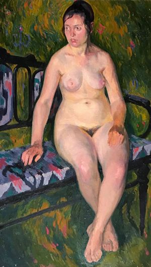 Painting, Realism - Nude woman