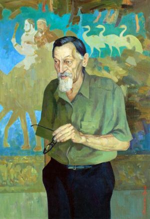 Painting, Portrait - Portrait of a historian-orientalist, art critic V.A.Karasev