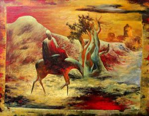 Painting, Battle genre -  Entry to Jerusalem
