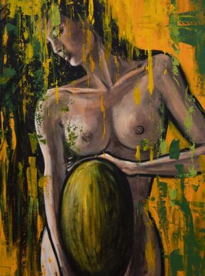 Painting, Nude (nudity) - «Melon» series «Vitamin charge»