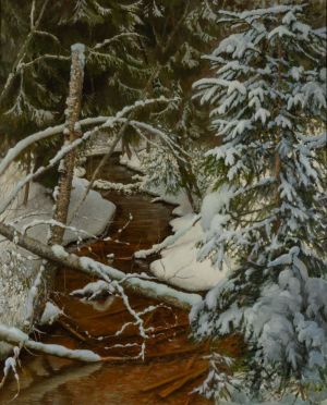 Painting, Symbolism - Winter Shadows