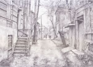 Graphics, Pencil - Old Rostov-on-don
