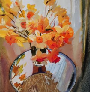 Painting, Still life - Spring bouquet